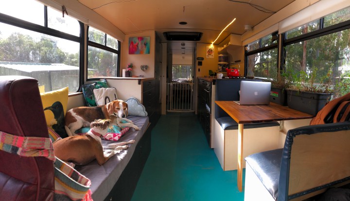 Meet the Tasmanian couple who sold their home and moved into an old school&nbsp;bus
